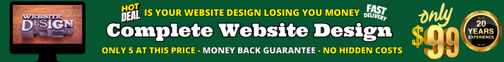 99 Dollar Website Design Ad